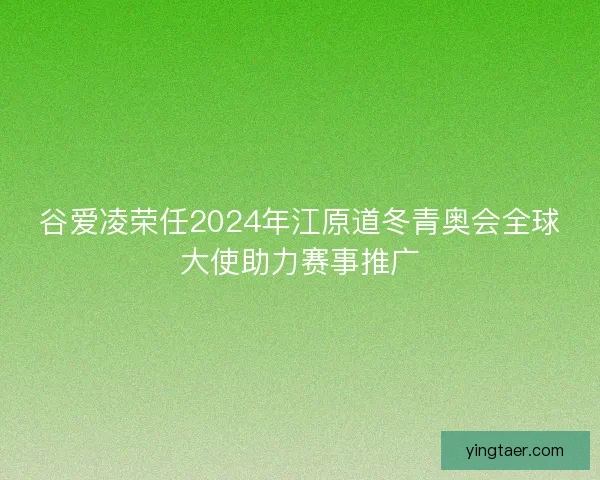 谷爱凌荣任2024年江原道冬青奥会全球大使助力赛事推广